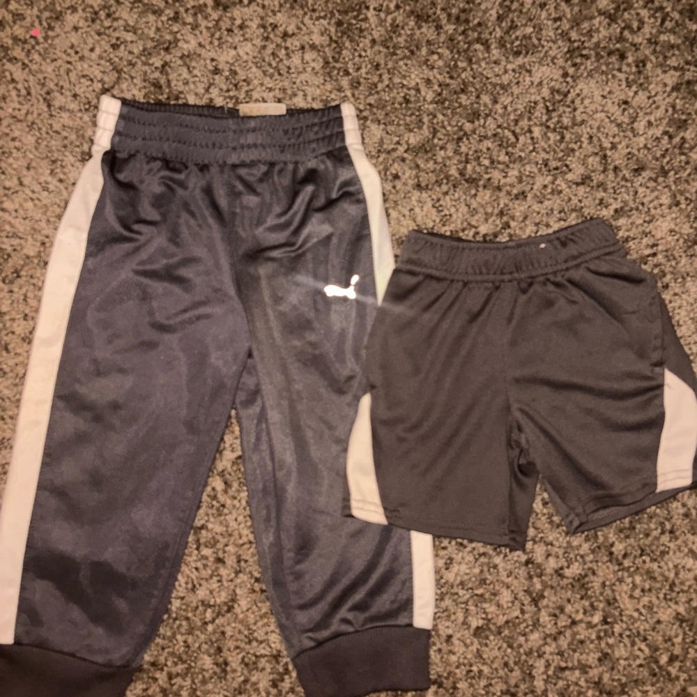 Garanimals Gray and White Kids Jogger Pants with Shorts Set
